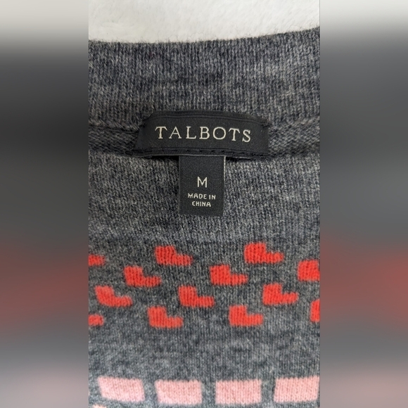 Talbots Lambswool Sweater Women's Aztec knit Pullover Size M - Picture 12 of 12